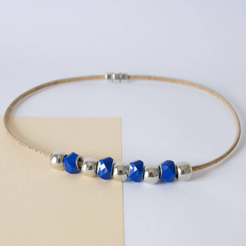 Algarve Blue and Silver Necklace