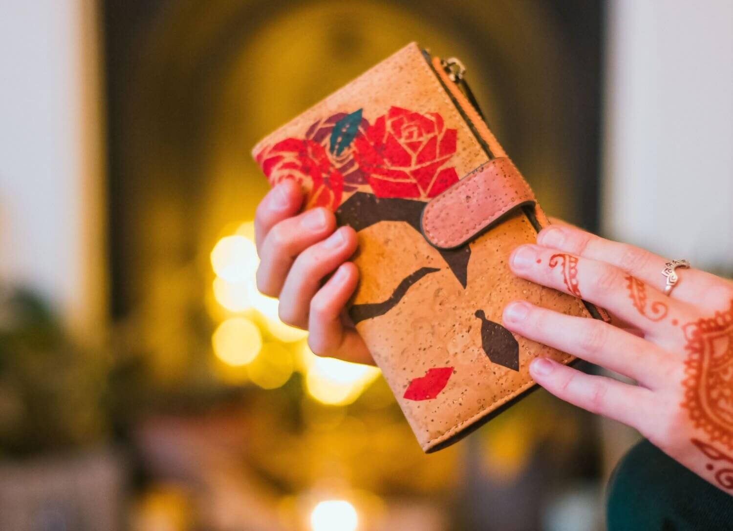 Frida Kahlo Vegan Cork Purse