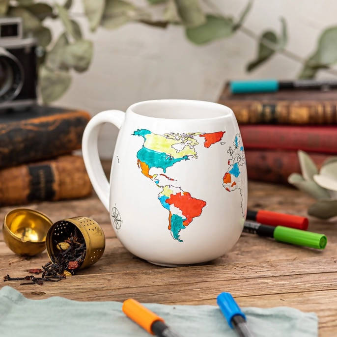 Colour In - World Mug
