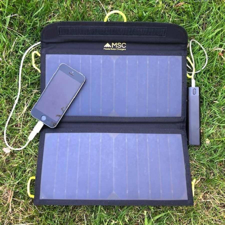 Mobile Solar Chargers - Camping / Festival Pack (13W Solar, 2 x Power Banks, 2 x LED lights)